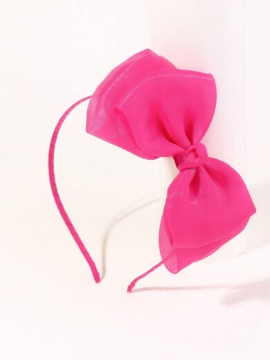Bentita fete tip funda din organza roz fuchsia