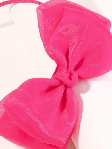 Bentita fete tip funda din organza roz fuchsia