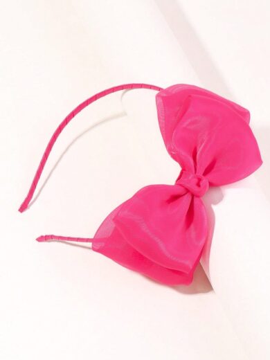 Bentita fete tip funda din organza roz fuchsia