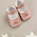 Pantofi eleganti roz pentru bebelusi fetite
