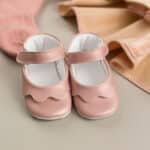 Pantofi eleganti roz pentru bebelusi fetite