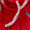 rochie rosie de catifea pentru fetite Rhea