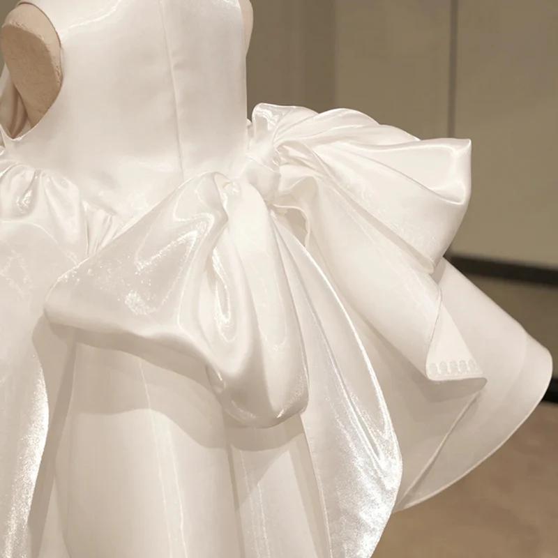 Rochie botez cu fundite pentru fetite Penelope