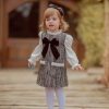 Rochie din tweed negru cu fundita pentru fete Lucya