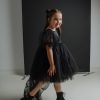 Rochie eleganta neagra cu trena pentru fete Marley