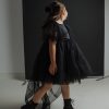 Rochie eleganta neagra cu trena pentru fete Marley