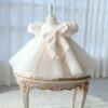 Rochie eleganta ivoire cu fundite pentru fetite Theodora