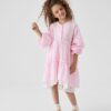 Rochie roz din muselina pentru fete Sybille