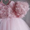 Rochie roz din tull cu flori pentru fetite Alida