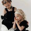 Rochie eleganta pentru fete din catifea neagra Orchid