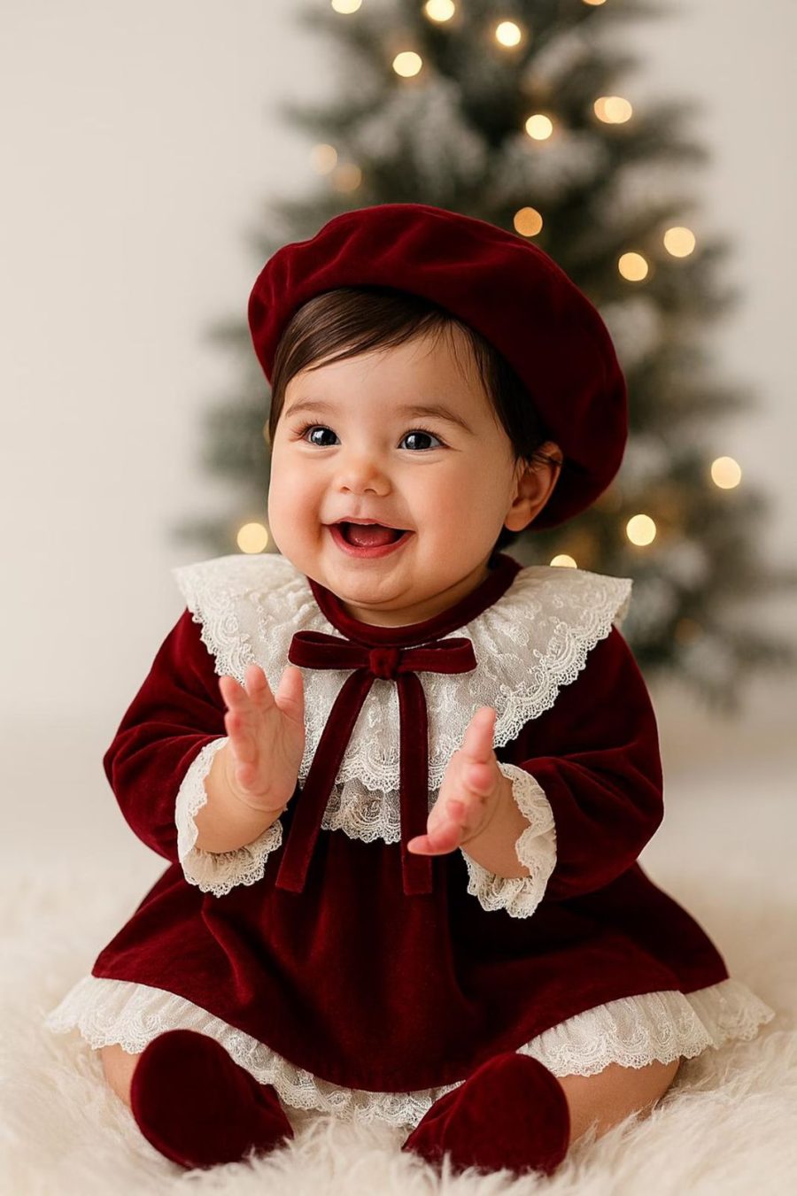 Rochie eleganta pentru fete din catifea burgundy cu dantela Adalia