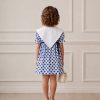 Rochie cu guler alb si buline pentru fete Bertille
